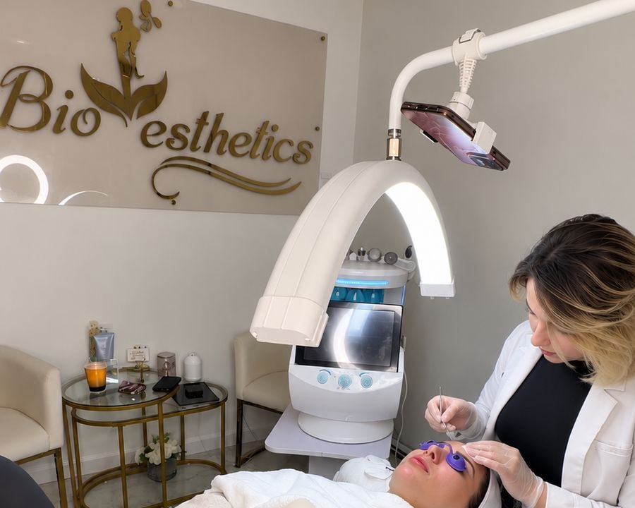 Hydrofacial treatment in the Bio Esthetics studio in Cambridge